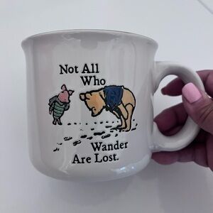 Life Is Good White Ceramic Mug with Pooh and Piglet Illustration